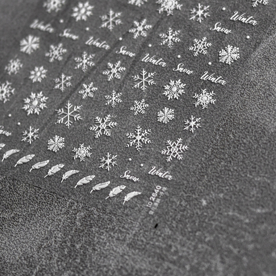 晶莹雪花漫舞美甲贴纸tomoni装饰