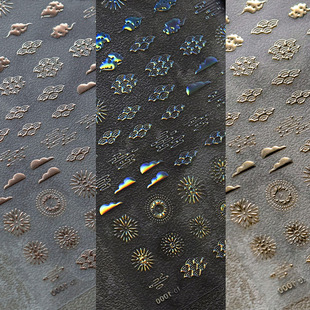 云纹系列美甲贴纸天空祥云烫金云朵纹理烟花立体款背胶指甲贴装饰