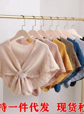 collar fake scarf shoulder room air-conditioned knitted