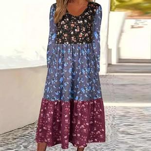 dress waist pleats contrast Womens size stitching