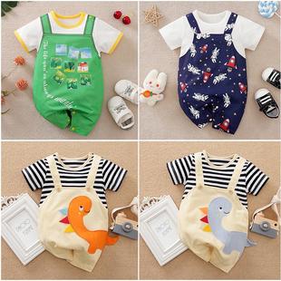 crawling baby clothes sling short one romper piece