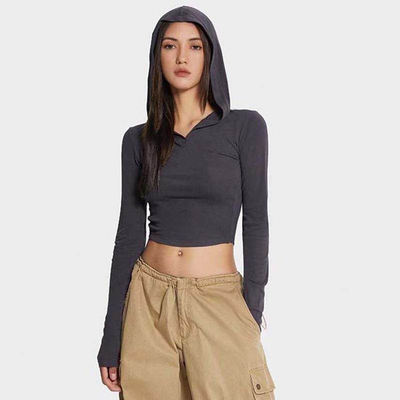 training running clothes T-shirt dance sports elastic high