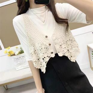 Top Outerwear Layered Womens Vest Knitted Sleeveless