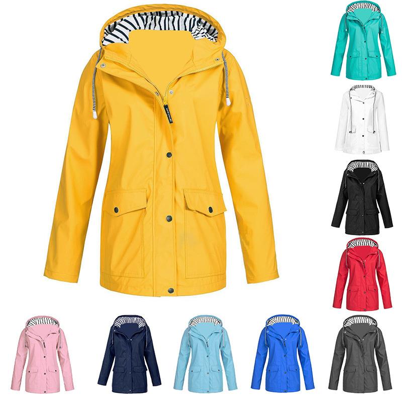 autumn winter womens coat solid outdoor coat plus size