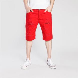 shorts distressed Summer for casual men shorts denim ripped