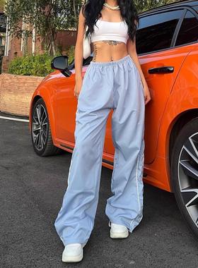 waist pants casual drawstrings on sides long both