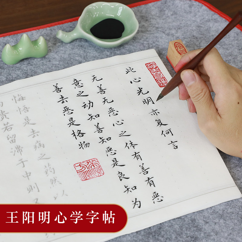 王阳明心学小楷毛笔字帖成人初学者练字帖国学修心软笔宣纸之乡描