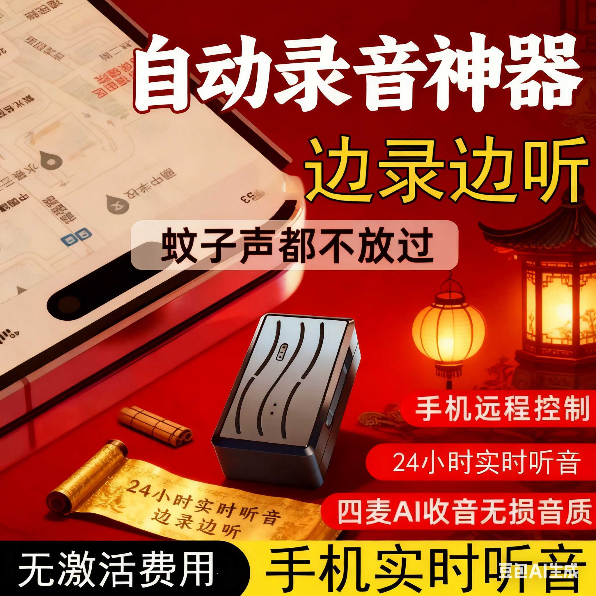 5gps定位器自动录音神器监控听器汽车辆追踪跟踪车载家用监视设备