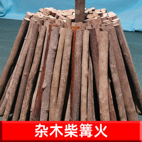 外杂木柴篝火取暖柴火家庭燃料