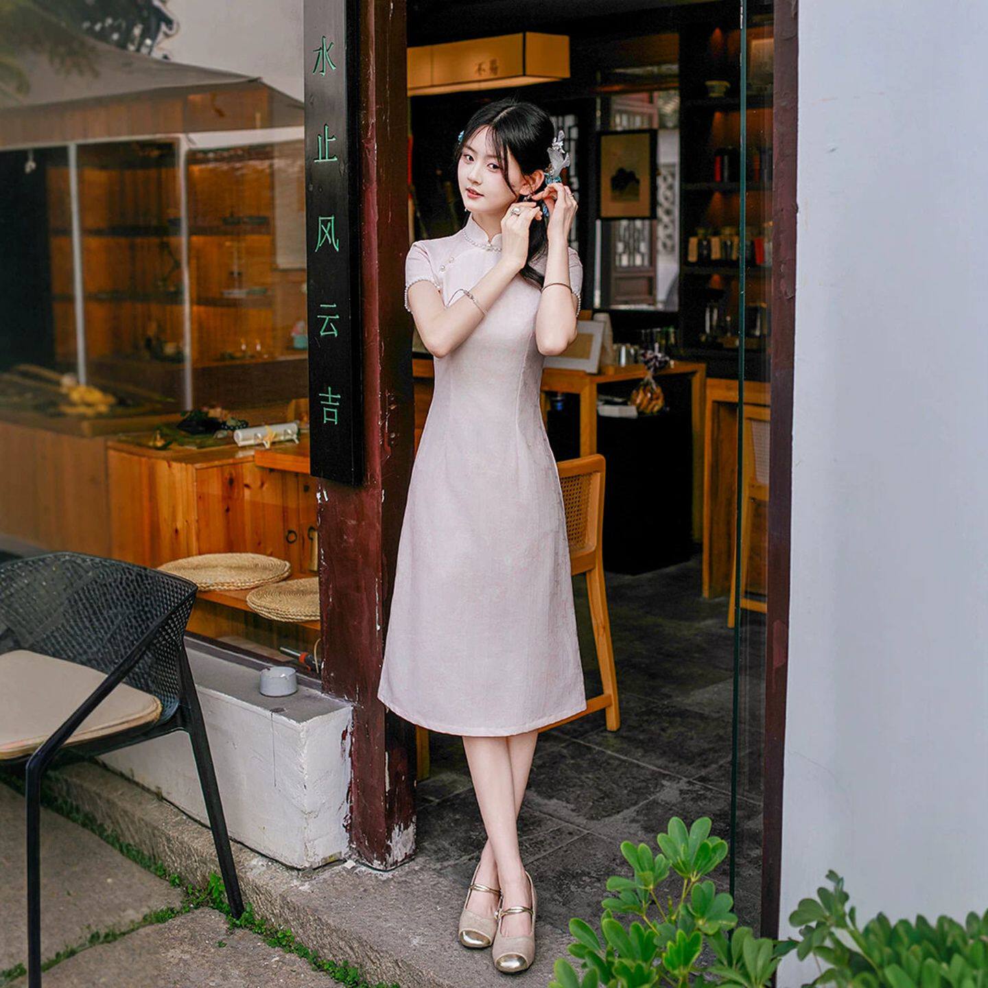 夏季新款优雅高端气质改良旗袍女