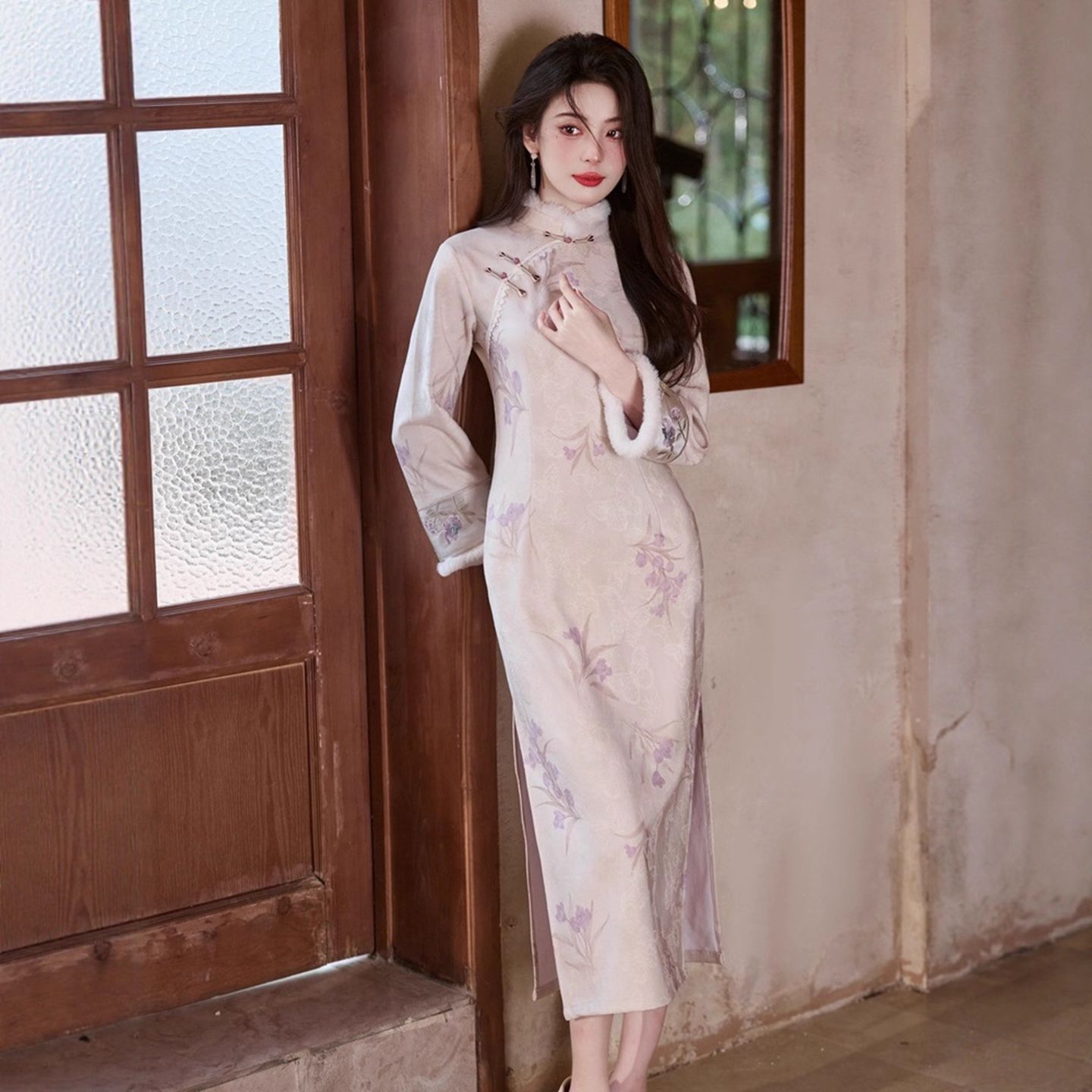 贝之韵冬季新款气质复古苏州旗袍