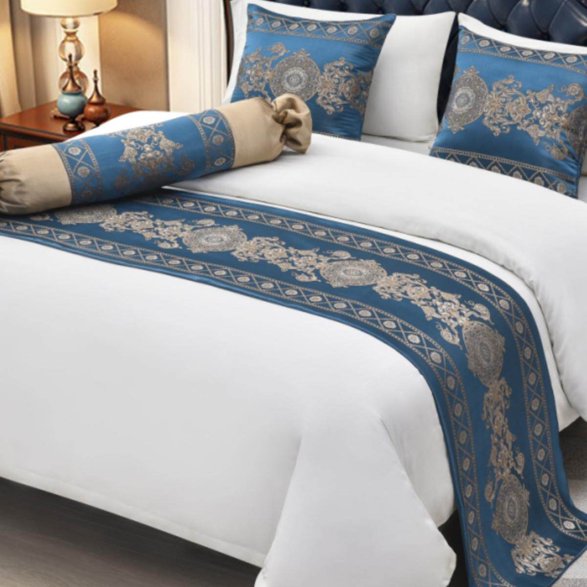 酒店专用床尾巾轻奢高端网红宾馆高档奢华民宿家用床旗床搭毯床盖,床上用品,床盖,淘宝优惠券,粉丝福利购,淘宝优惠卷