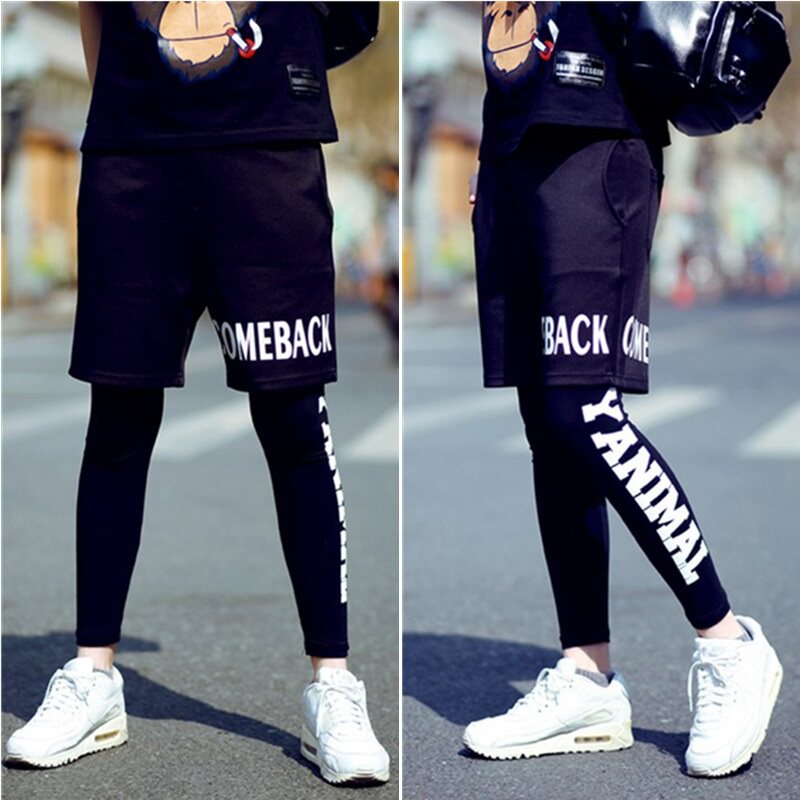 篮球丝袜运动紧身裤弹力护膝健身跑步训练打底长裤两件套男短裤男在类目 男装, 休闲裤中 - 来自Buy2taobao.com提供专业的淘宝代购服务