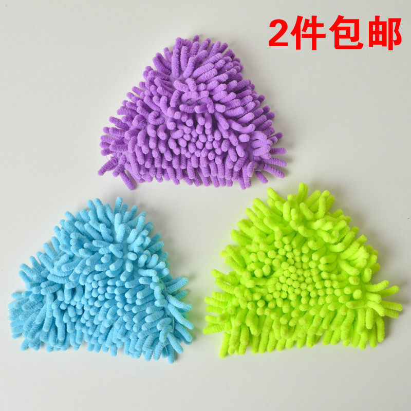 家用手动雪尼尔三角形替换头小平板迷你清洁小拖把配布头厂家直销