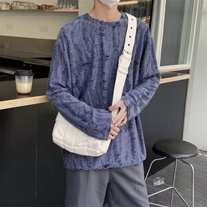 薄款秋季盐系外套宽松慵懒风学生长袖圆领上衣潮TX63-特P38图片