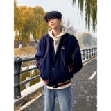 网图刺绣短款棒球服男秋冬美式夹棉外套毛呢棉衣M6037-特P118，男装棉衣，星座1007（原301D）