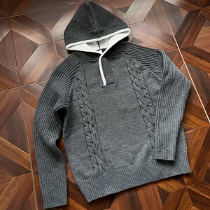 毛衣男秋季连帽内搭打底衫宽松针织衫RL308-特P70,男装T恤,星座1007（原301D）