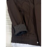 复古假两件飞行夹克男美拉德穿搭格纹棕色外套YM866-特P68，男装夹克，星座1007（原301D）