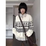 网图圣诞企鹅费尔岛亨利领毛衣男MY4645-特P60，男装针织衫/毛衣，星座1007（原301D）