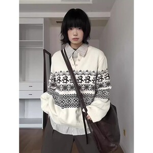 网图圣诞企鹅费尔岛亨利领毛衣男MY4645-特P60