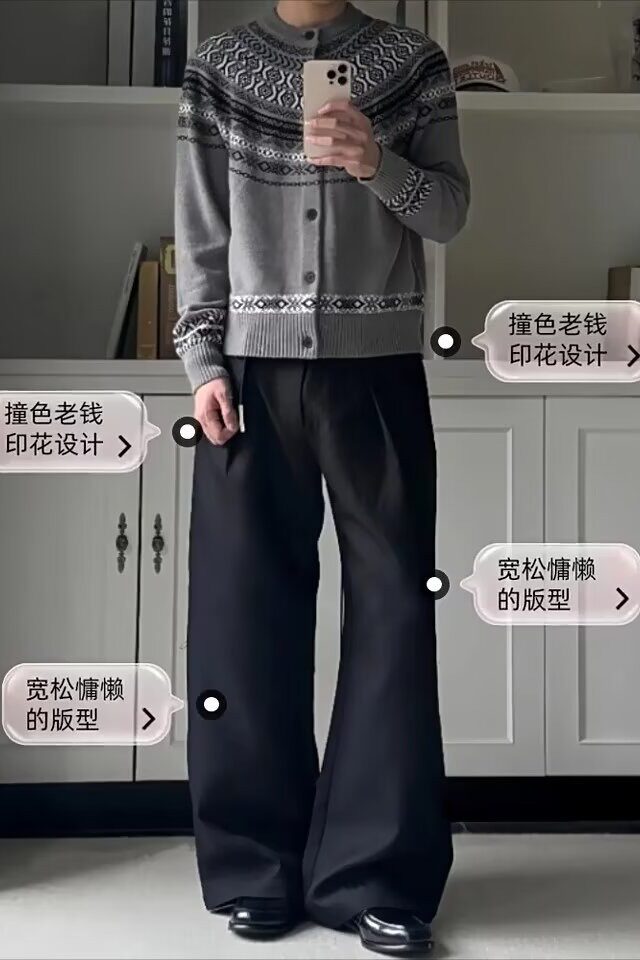 网图冬季新款美式牛角扣开衫毛衣男情侣针织衫外套潮MYY63-特60,男装针织衫/毛衣,星座1007（原301D）