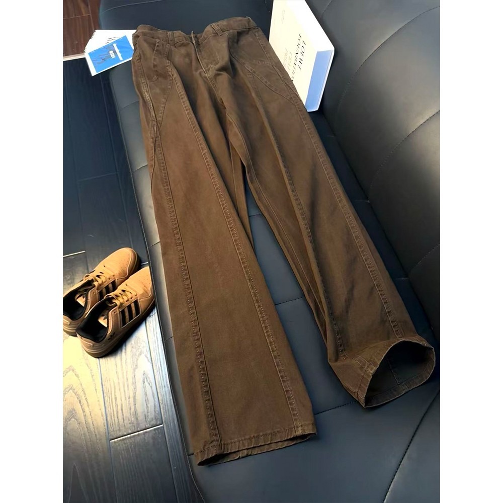 美式复古斜切牛仔裤男款秋冬水洗裤子直筒工装长裤DD357-特P45，男装牛仔裤，星座1007（原301D）