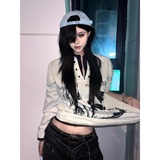 网图假两件卫衣男女同款春秋新款骑士印花宽松长袖T恤XT01-特P42，男装T恤，星座1007（原301D）