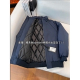网图藏青色飞行员夹克棉服男秋冬立领美式工装外套MJ803-特P70，男装夹克，星座1007（原301D）