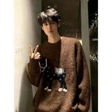 网图马年有钱毛衣男女冬季圆领内搭毛线衣针织衫YM416-特P75，男装针织衫/毛衣，星座1007（原301D）