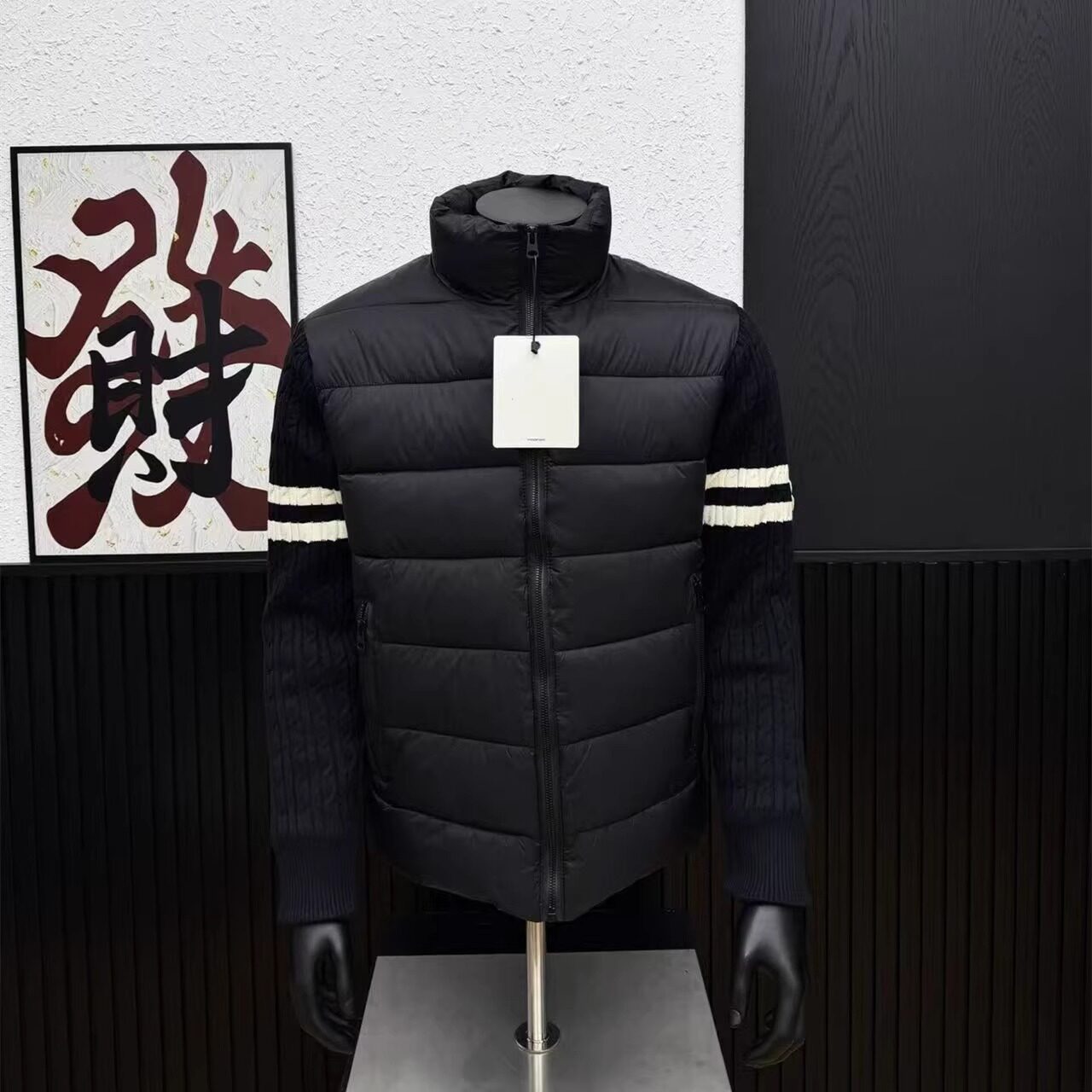 网图棉服男针织拼接立领加厚保暖棉衣情侣短款棉外套MY888-特P90,男装棉衣,星座1007（原301D）
