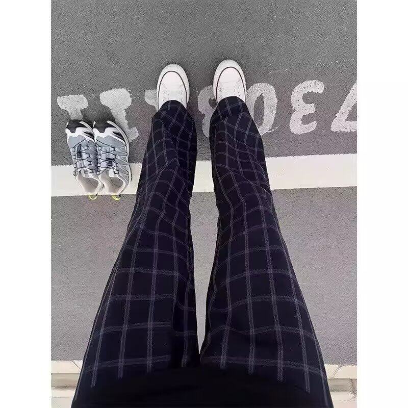 何以至此微喇格子裤男款式复古弯刀裤子直筒cleanfit运动休闲裤,男装休闲裤,星座1007（原301D）