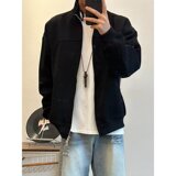 网图美式立领灰色开衫卫衣男宽松情侣款外套夹克yy82-特p50，男装夹克，星座1007（原301D）