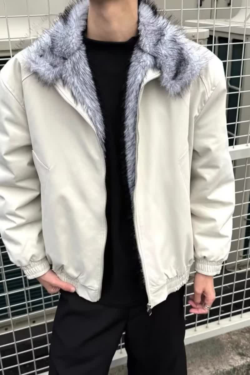 网图座山雕翻领毛领棉衣男女情侣宽松夹克棉服W8897-特P95,男装夹克,星座1007（原301D）