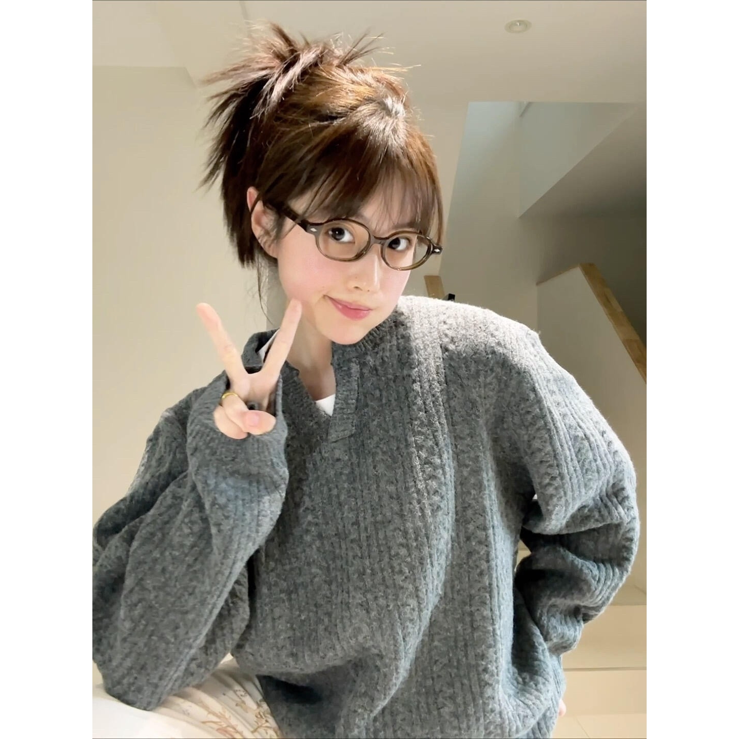 美式v领毛衣男秋冬高级感简约休闲慵懒麻花纹针织衫M5308-特P55，男装针织衫/毛衣，星座1007（原301D）