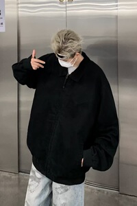 底特律美式工装夹克男秋复古宽松外套情侣休闲棒球服W9319-特P65图片