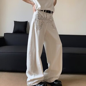 欧美高街牛仔裤男水洗老爹长裤RN6093特P50图片