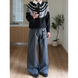 网图费尔岛提花美式开衫毛衣男女装针织衫YM5898-特P60，男装针织衫/毛衣，星座1007（原301D）