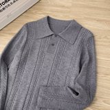 网图假两件麻花纹毛衣冬季新款软糯风针织衫YM552-特P58，男装针织衫/毛衣，星座1007（原301D）