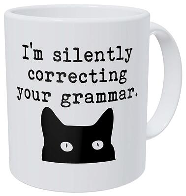新款抖音ins网红趣味correct grammar陶瓷咖啡牛奶马克茶水杯礼物
