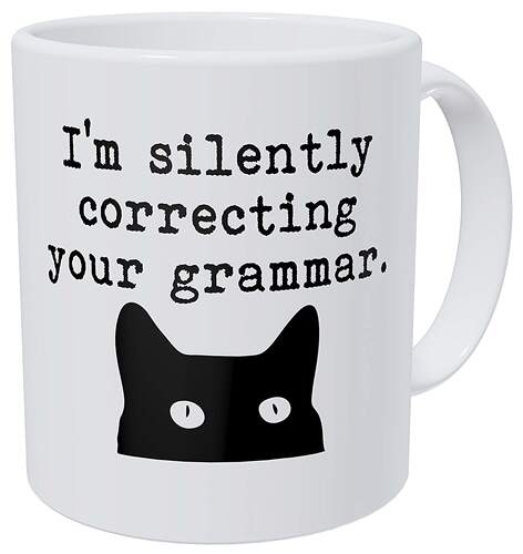 新款抖音ins网红趣味correct grammar陶瓷咖啡牛奶马克茶水杯礼物