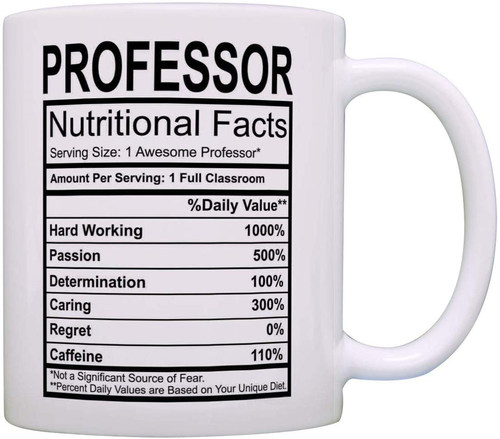 ins网红美式创意Professor Nutritional Facts陶瓷咖啡马克杯