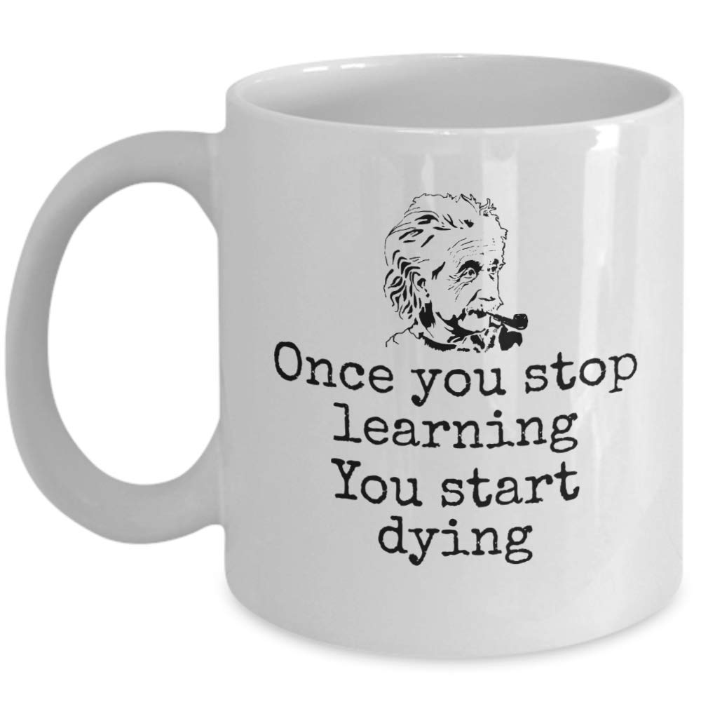 ins网红once you stop learning you start dying陶瓷马克茶水杯