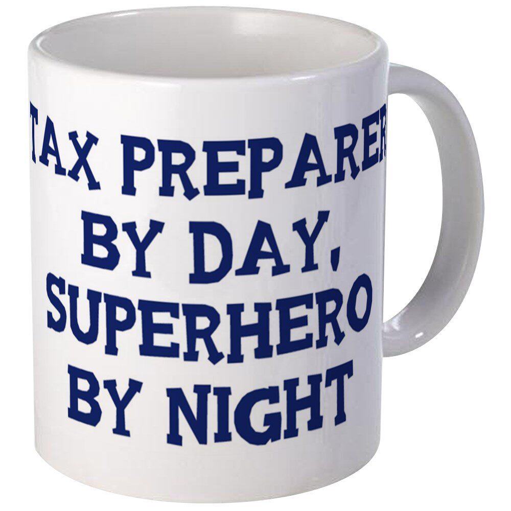 2018爆款Tax Preparer By Day 简约文字印花马克杯咖啡杯包邮茶杯