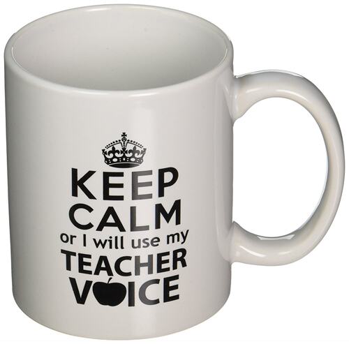 新款抖音ins网红Keep calm teacher voice陶瓷咖啡牛奶马克茶水杯