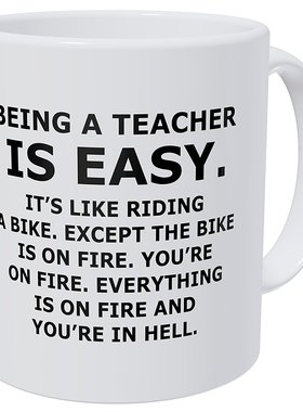 新款抖音ins网红being a teacher老师陶瓷咖啡牛奶马克茶水杯礼物