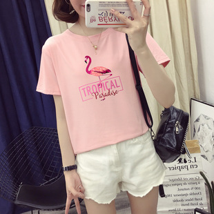 个性夏韩版字母白色短袖t恤女学生百搭宽松半袖体恤原宿风bf上衣T