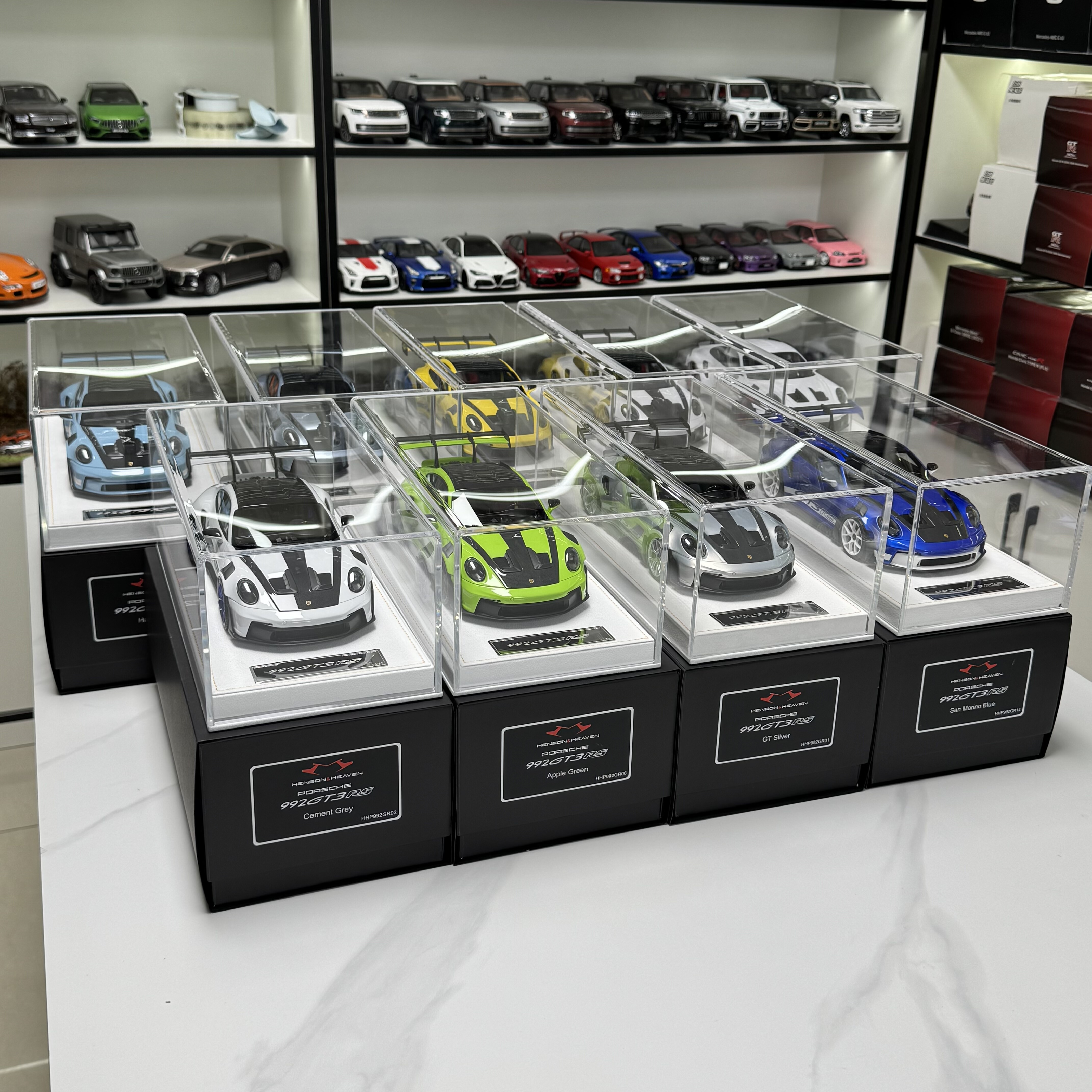 现货 HH Model 1:18 保时捷992.1 GT3 RS 限量树脂汽车模型