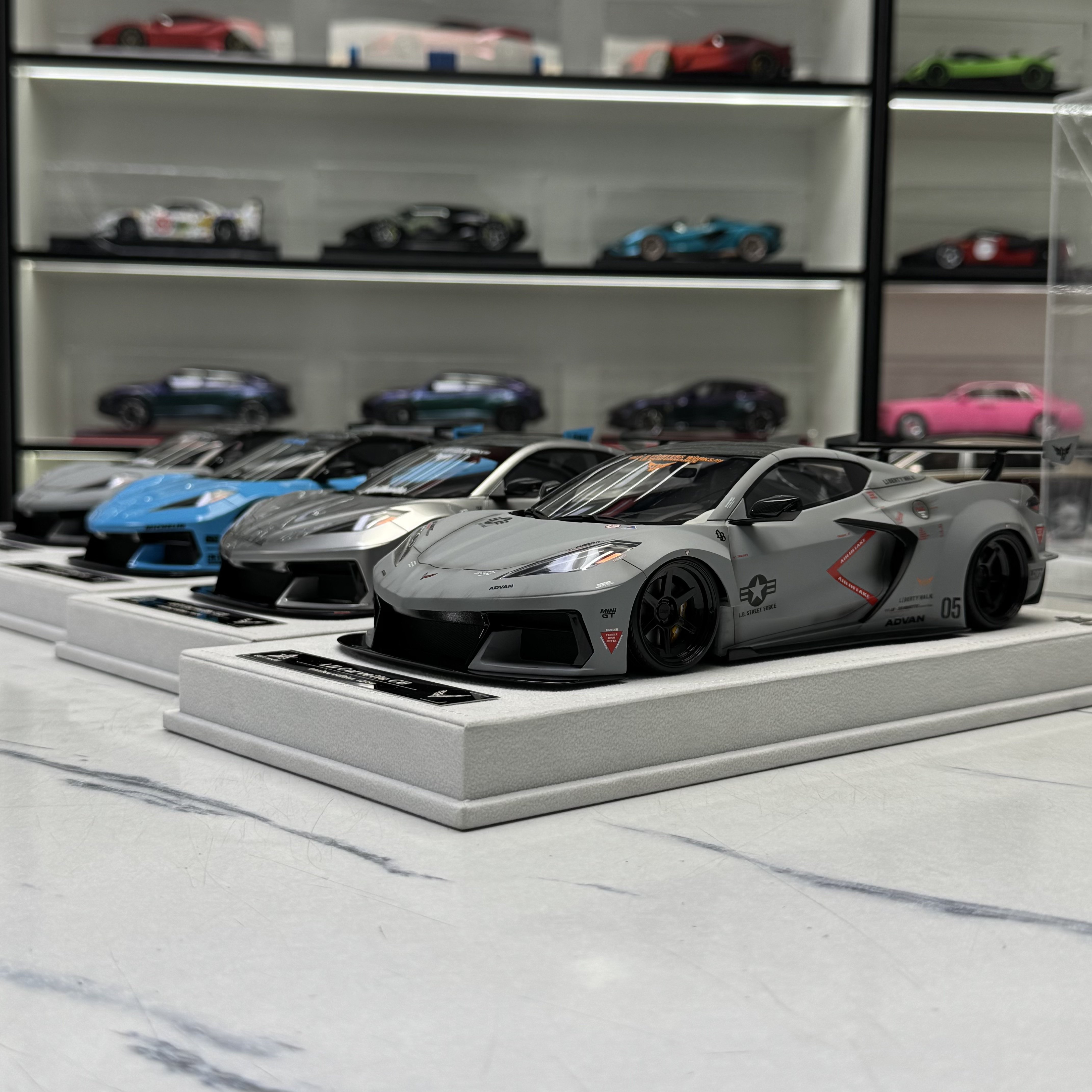 BBA model 1：18 克尔维特 C8 宽体改装 限量版 树脂汽车模型