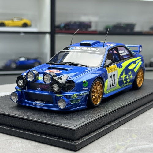 全新1/18斯巴鲁SUBARU翼豹STI WRC 2002蒙特卡洛拉力赛树脂车