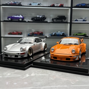TGM 保时捷964 RWB 马天尼限量版仿真树脂汽车模型收藏1 18摆件